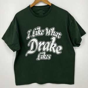 Drake Related It's All A Blue Tour T-Shirt Men's XL Green I Like What Drake Like